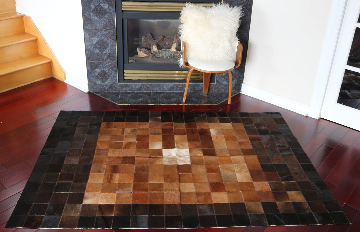 99846 Cowhide rug Patchwork Collection Quebecuir Premium