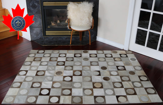 99847 Cowhide rug Patchwork Collection Quebecuir Premium