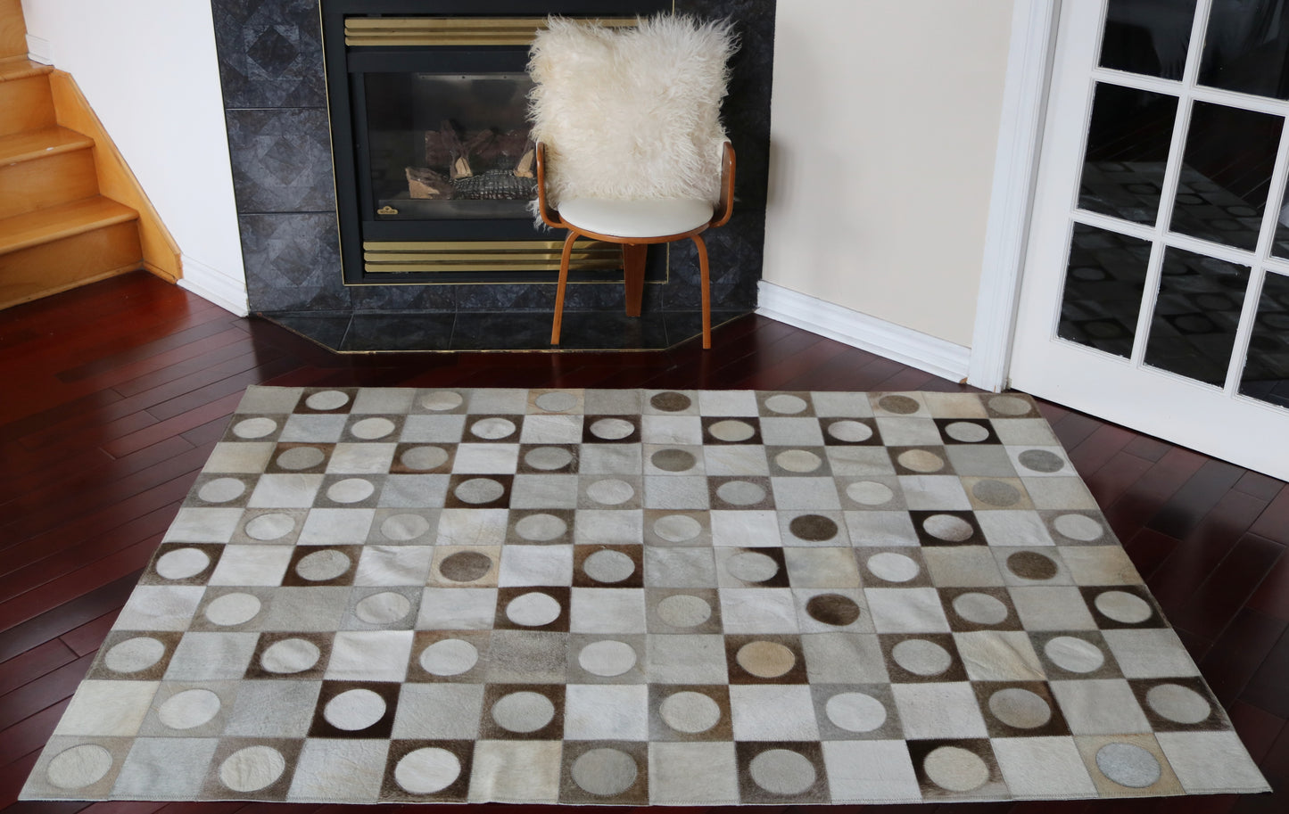99847 Cowhide rug Patchwork Collection Quebecuir Premium