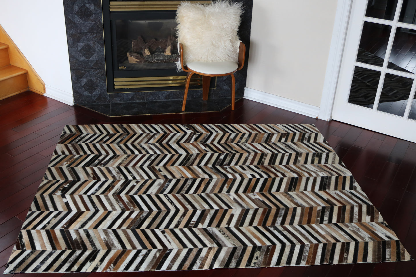 99848 Cowhide rug Patchwork Collection Quebecuir Premium