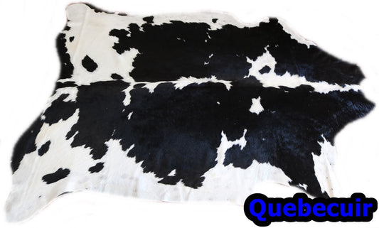 98204 - Cowhide Rug Tapis Peau de Vache  BLACK&WHITE  - Collection Quebecuir Premium