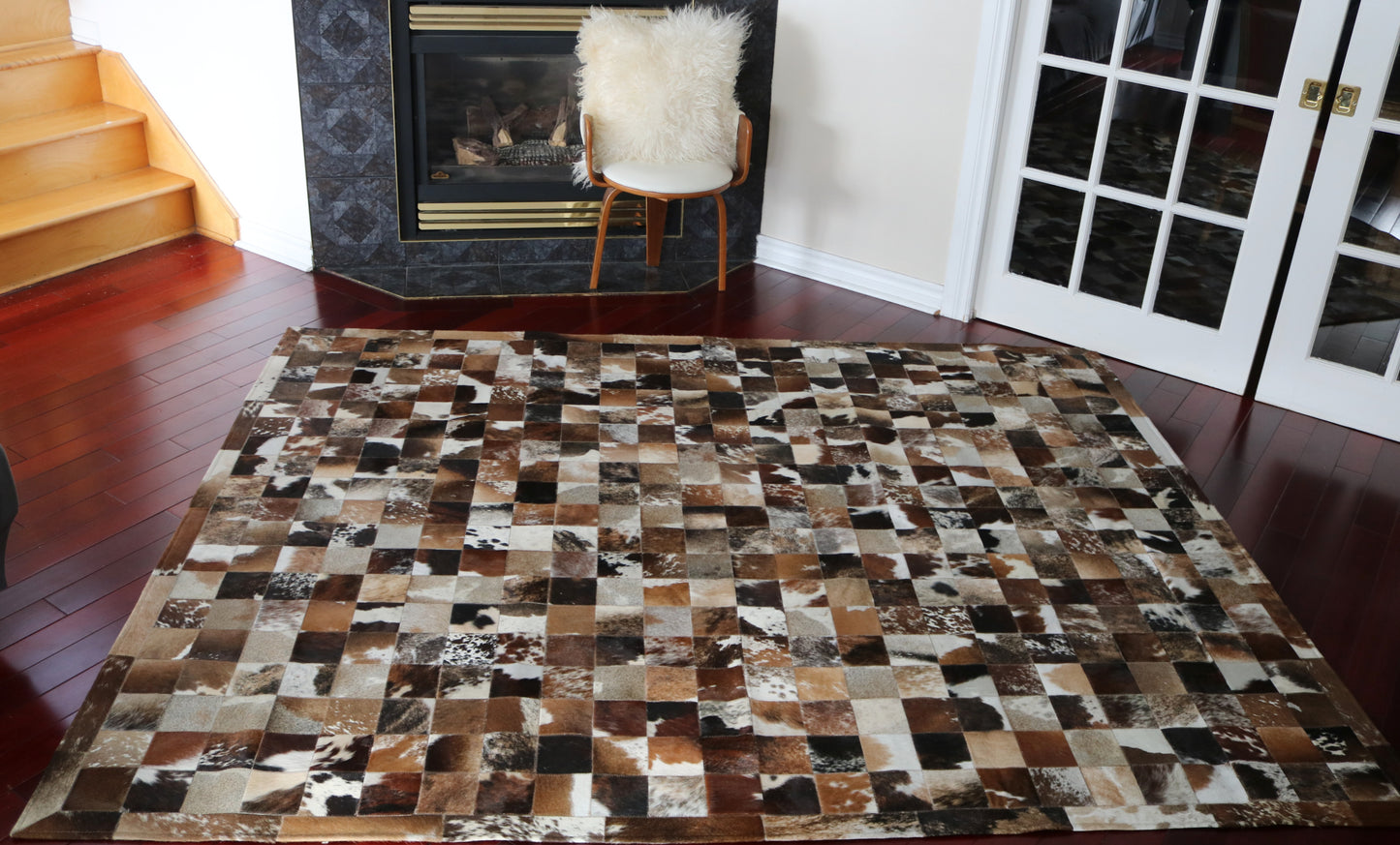 99851 Cowhide rug Patchwork Collection Quebecuir Premium SUPER BIG SIZE XXXL