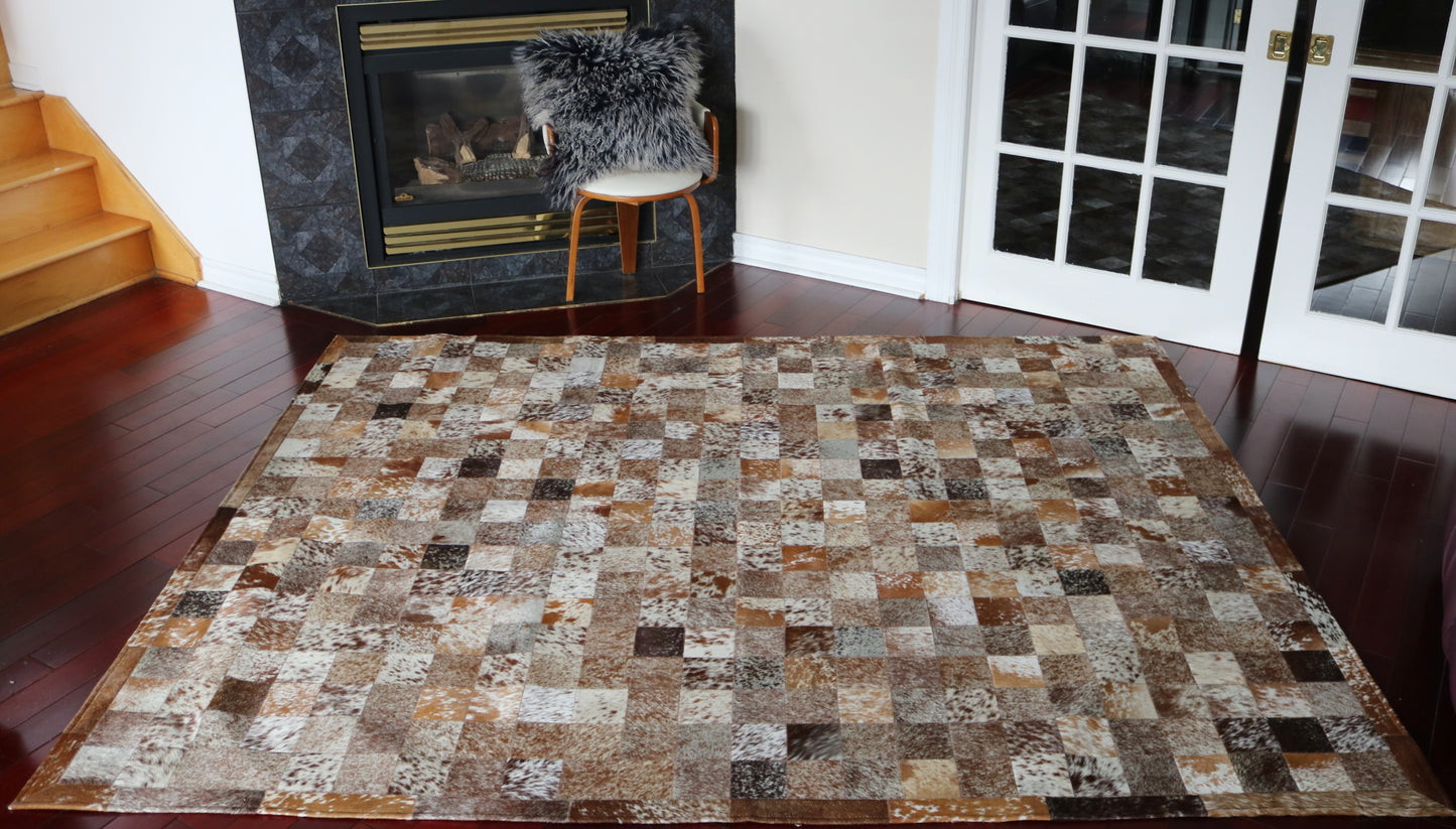 99859 Cowhide rug Patchwork Collection Quebecuir Premium SUPER BIG SIZE XXXL