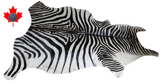 99860 Cowhide Rug Tapis Peau de Vache ZEBRA  - Collection Quebecuir Premium