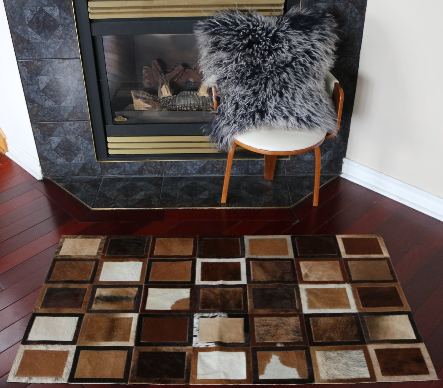 99866 Cowhide rug Patchwork Collection Quebecuir Premium