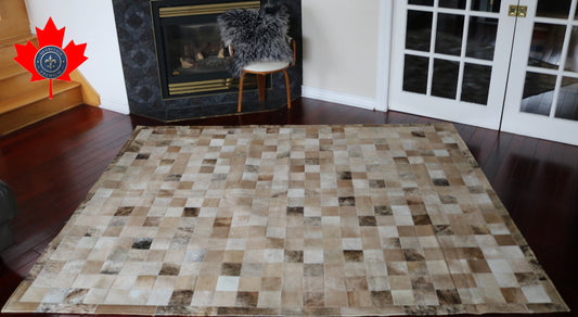 99867 Cowhide rug Patchwork Collection Quebecuir Premium SUPER BIG SIZE XXXL