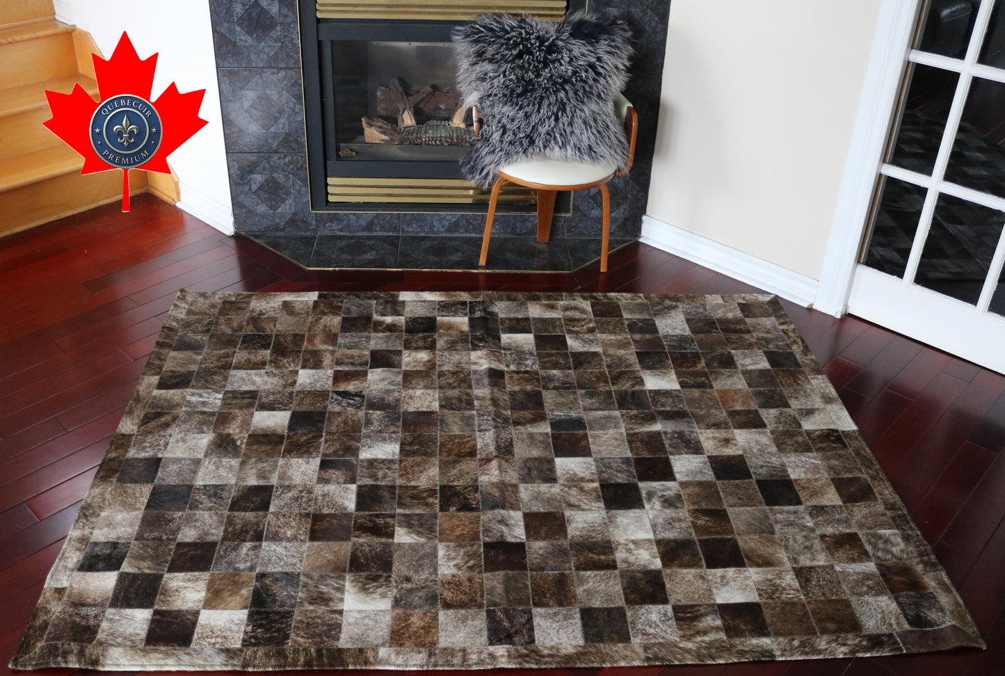 99868 Cowhide rug Patchwork Collection Quebecuir Premium