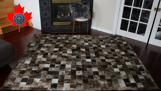 99874 Cowhide rug Patchwork Collection Quebecuir Premium SUPER BIG SIZE XXXL