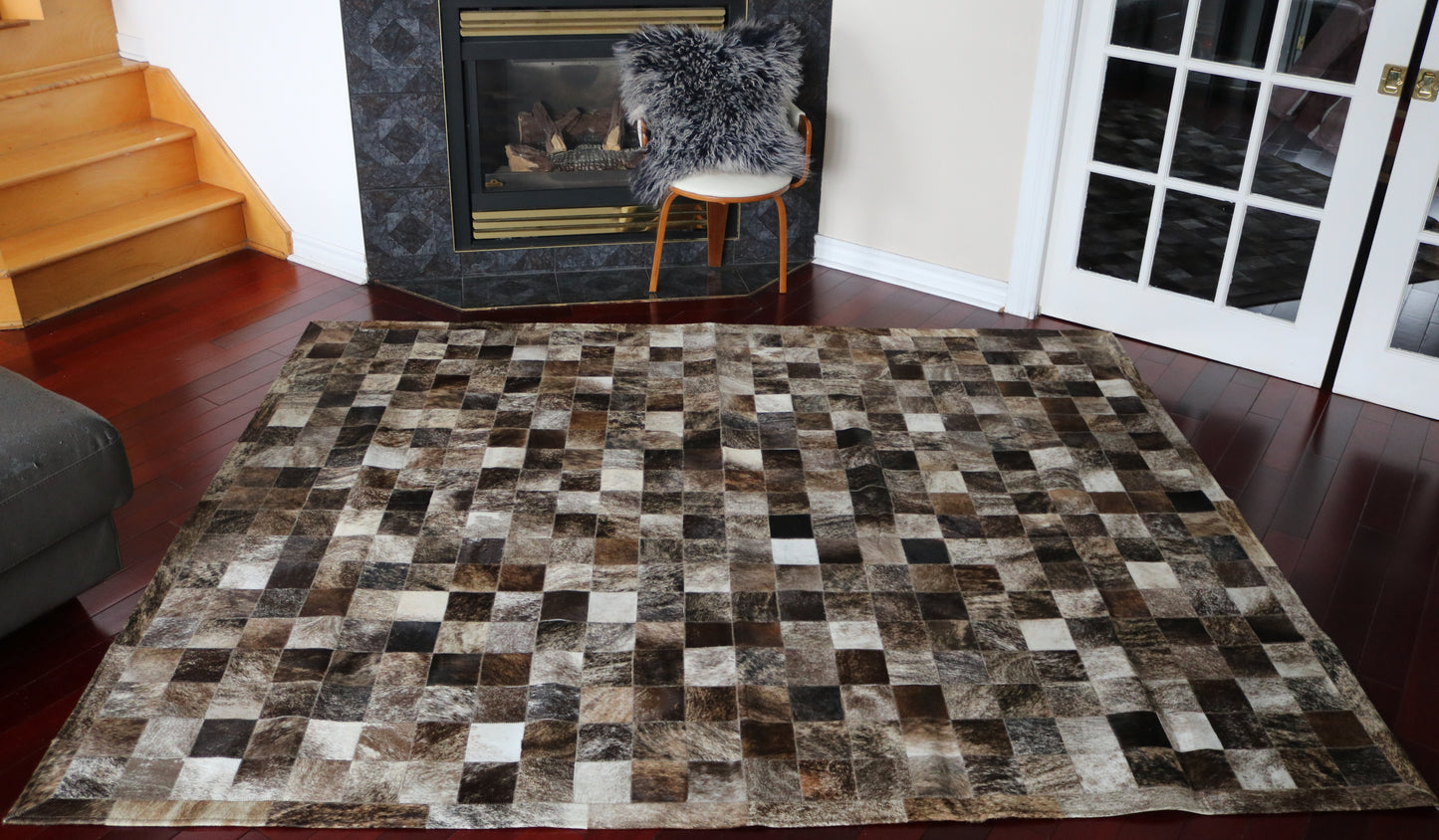 99874 Cowhide rug Patchwork Collection Quebecuir Premium SUPER BIG SIZE XXXL