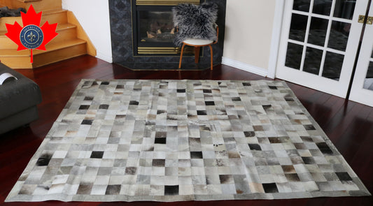 99876 Cowhide rug Patchwork Collection Quebecuir Premium SUPER BIG SIZE XXXL