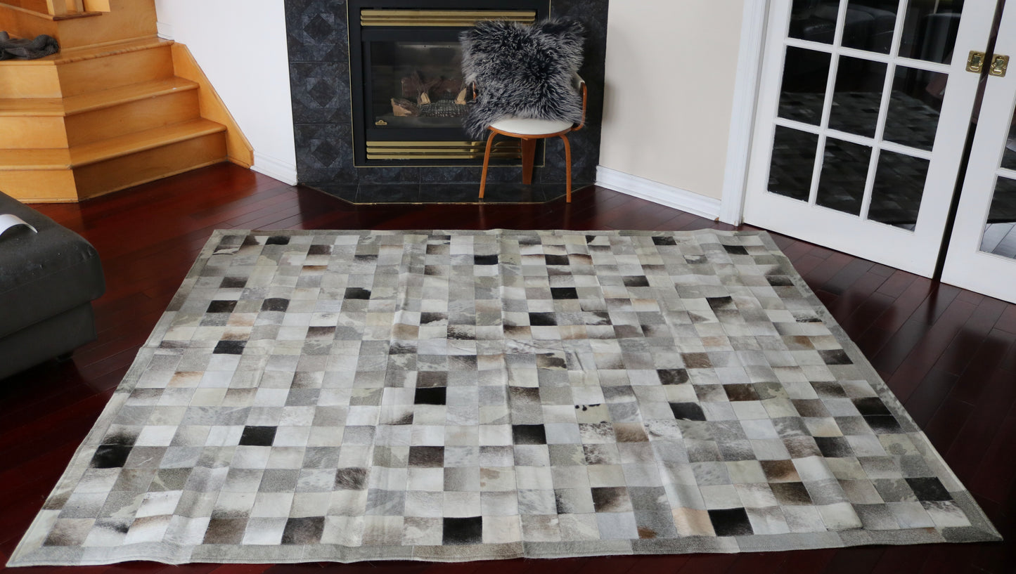 99876 Cowhide rug Patchwork Collection Quebecuir Premium SUPER BIG SIZE XXXL