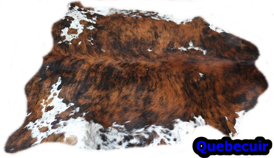 98234 - Cowhide Rug Tapis Peau de Vache TRICOLOR - Collection Quebecuir Premium