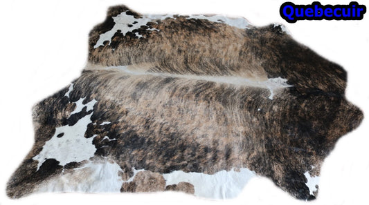 98243 - Cowhide Rug Tapis Peau de Vache BRINDLE LIGHT BIG SIZE  XXXL  - Collection Quebecuir Premium