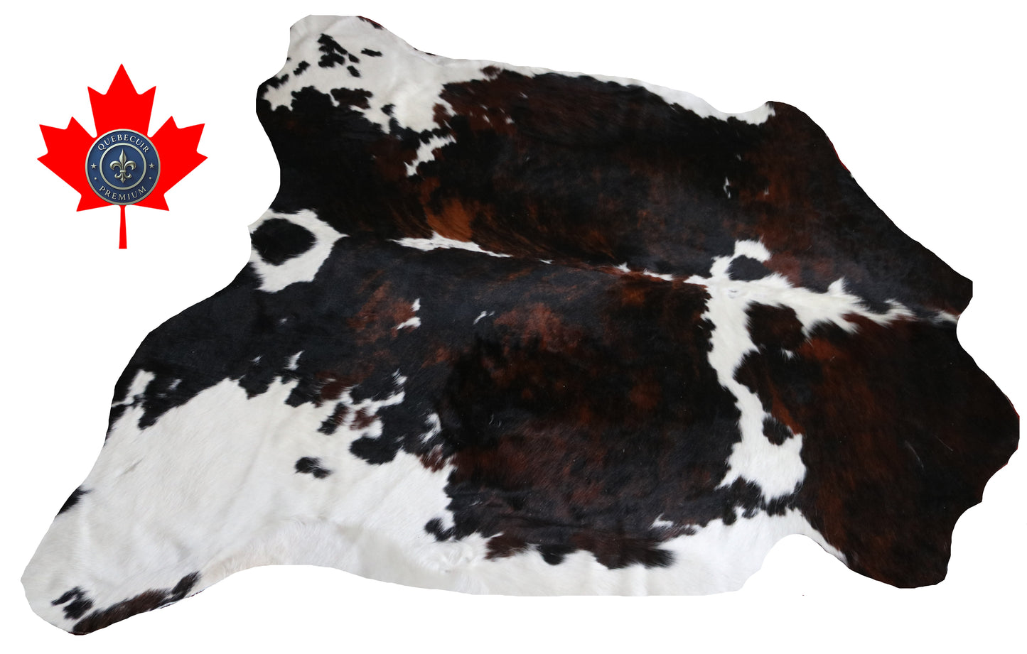 99905 Cowhide rug TRICOLOR    Collection Quebecuir Premium