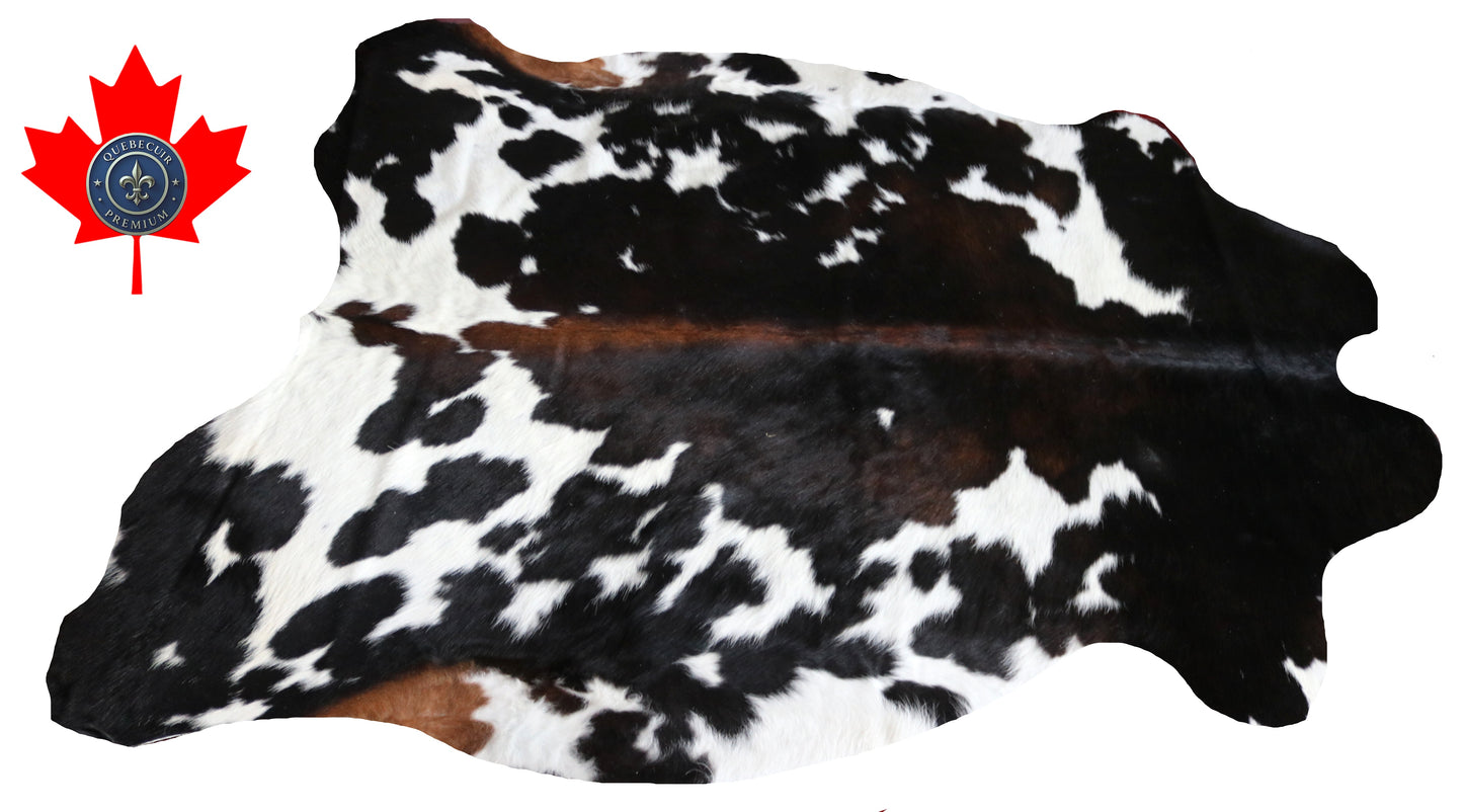 99928 Cowhide rug TRICOLOR   Collection Quebecuir Premium