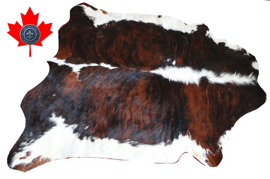 99930 Cowhide rug TRICOLOR   Collection Quebecuir Premium