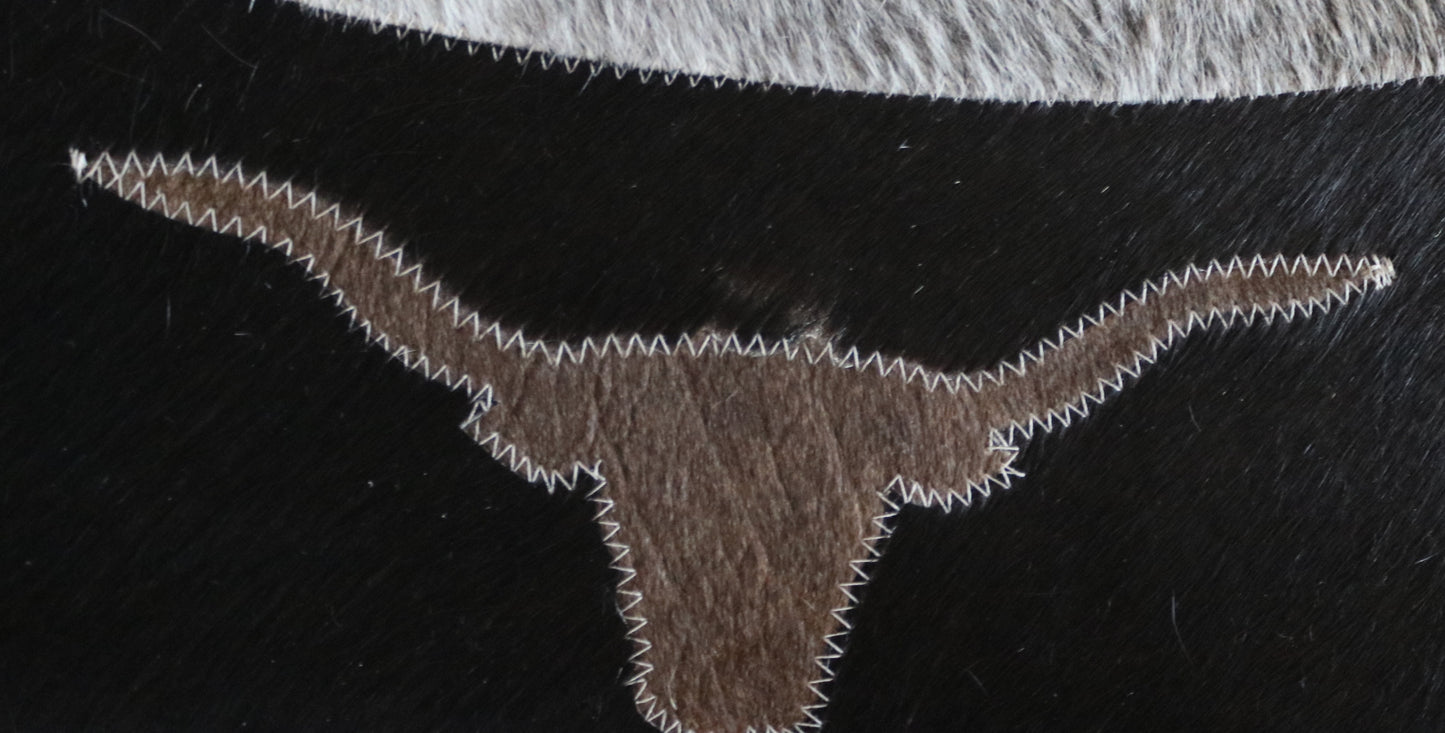 99964 Cowhide rug patchwork Collection Quebecuir Premium MANDALA ROUND  BIG SIZE XXL