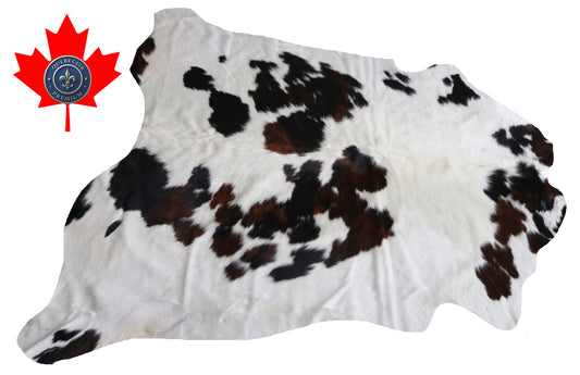 200577  Cowhide rug  TRICOLOR  Collection Quebecuir Premium
