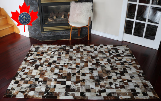100002 Cowhide rug Patchwork Collection Quebecuir Premium