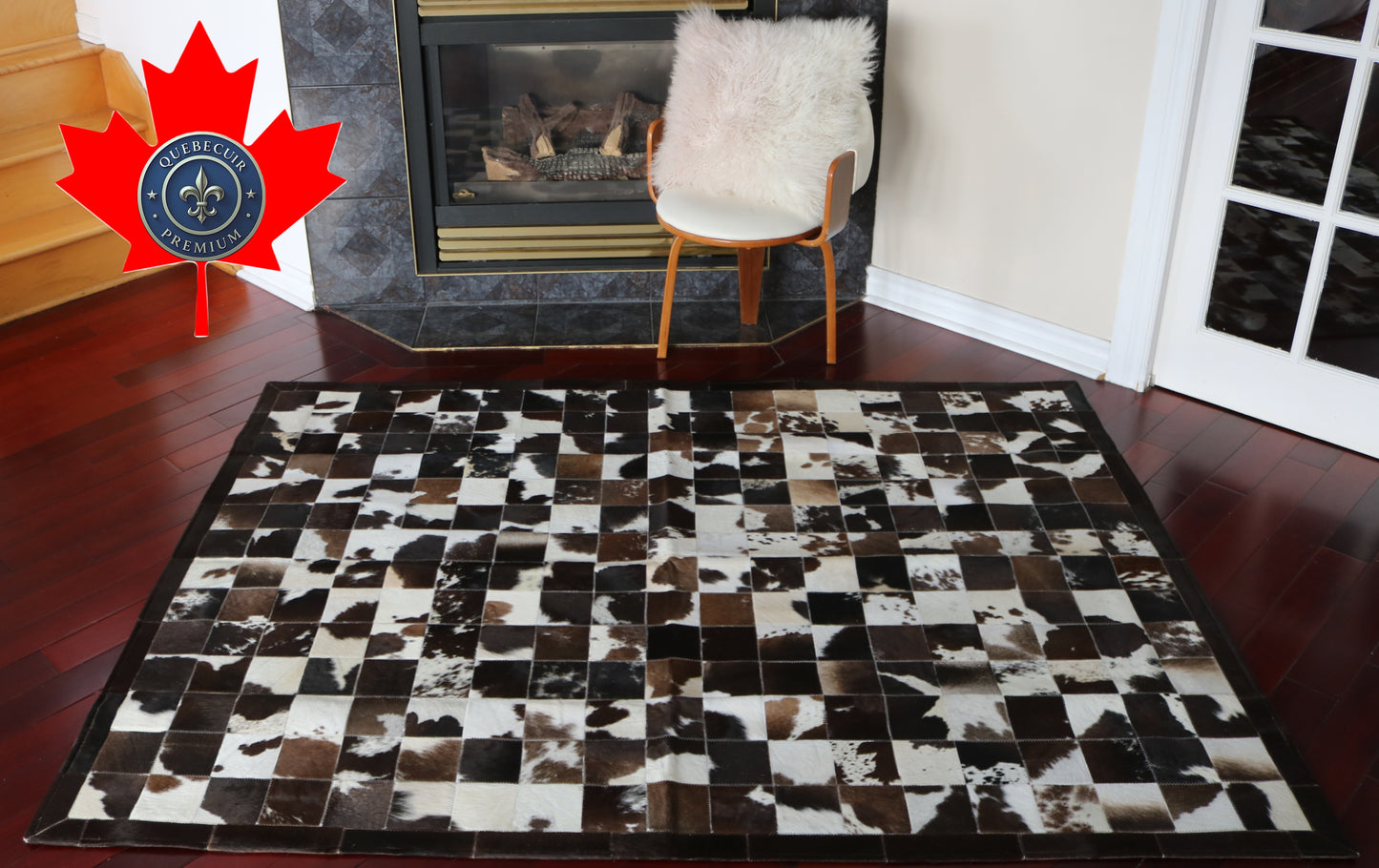100003 Cowhide rug Patchwork Collection Quebecuir Premium
