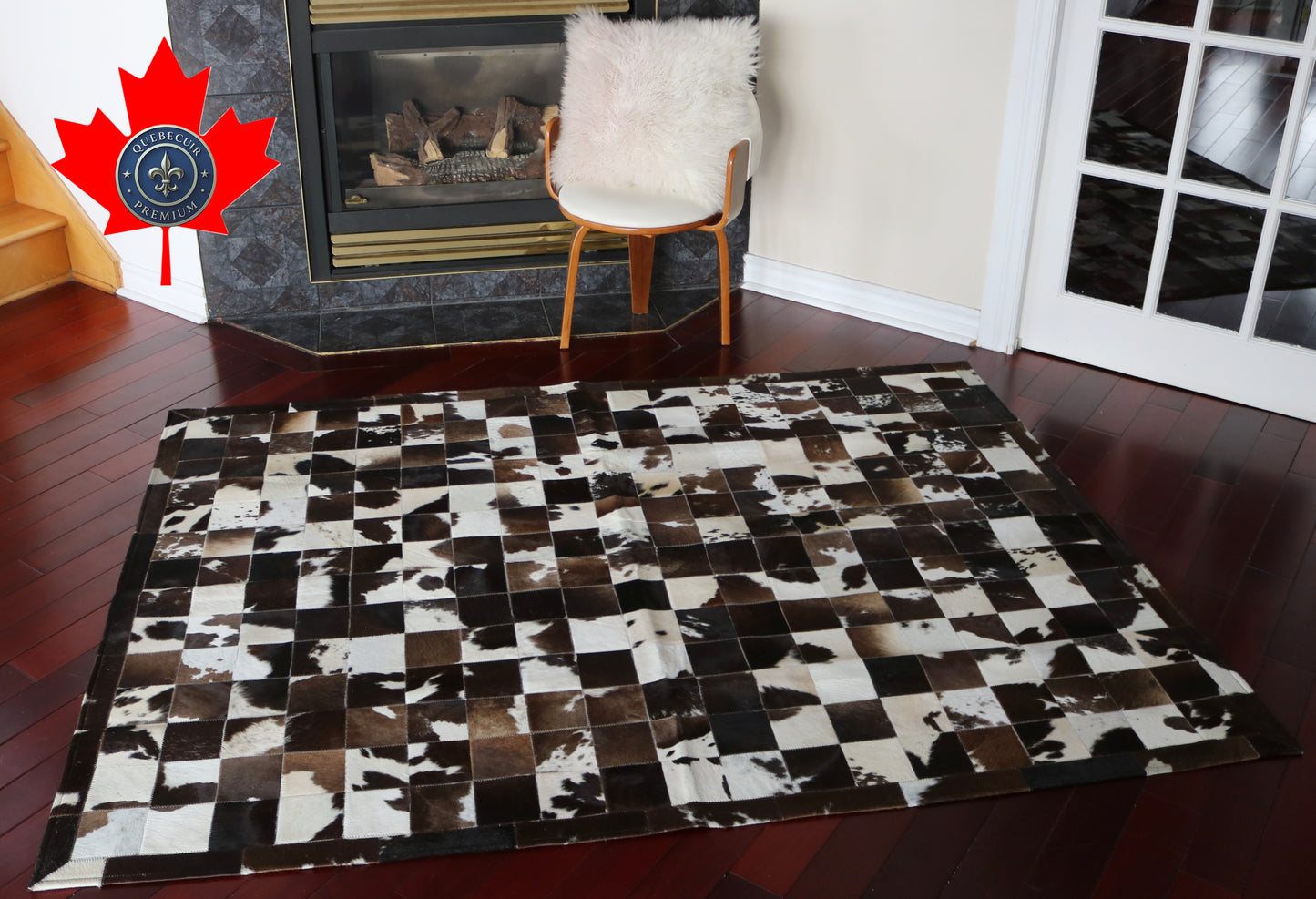 100004 Cowhide rug Patchwork Collection Quebecuir Premium