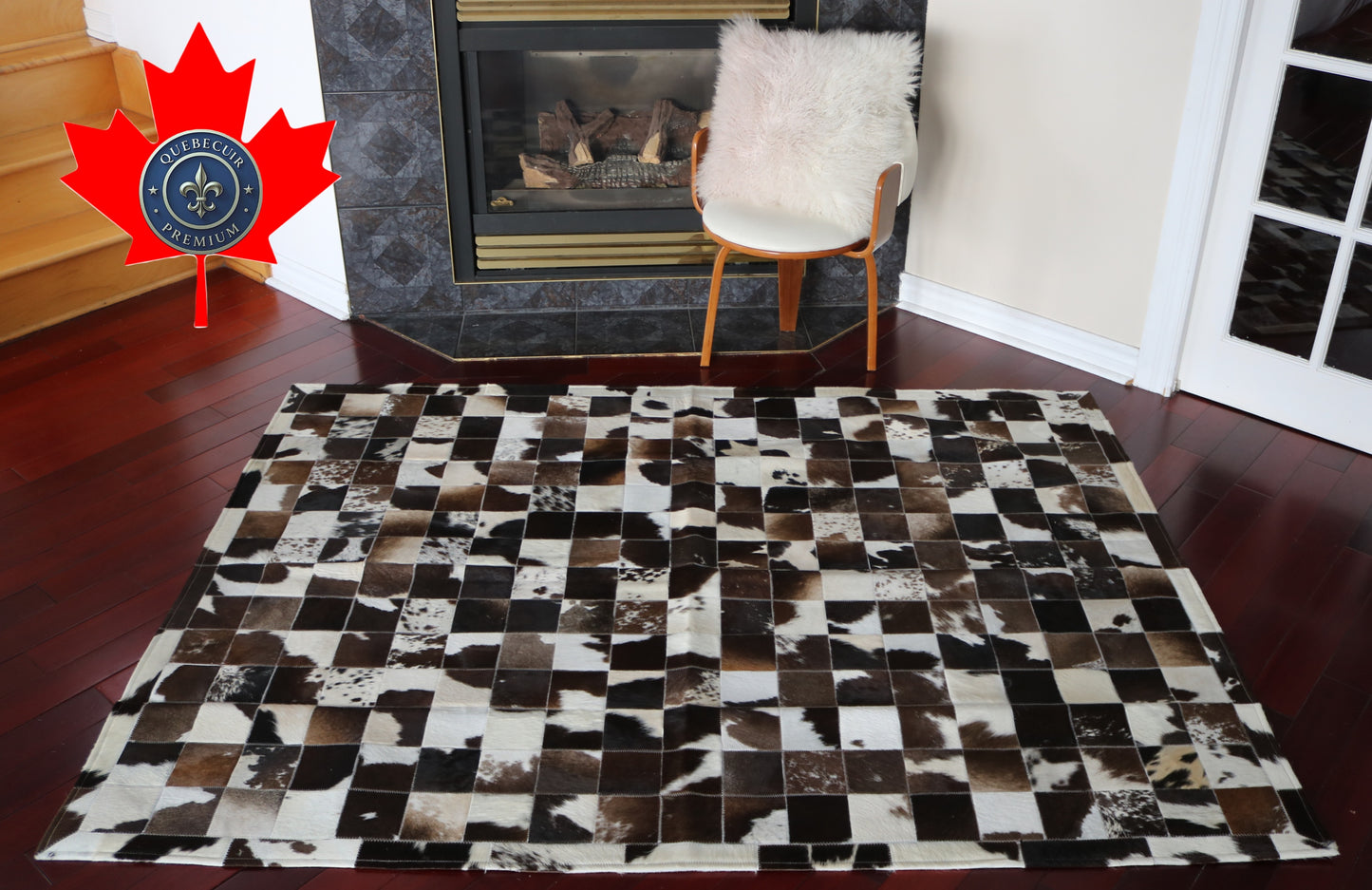 100005 Cowhide rug Patchwork Collection Quebecuir Premium