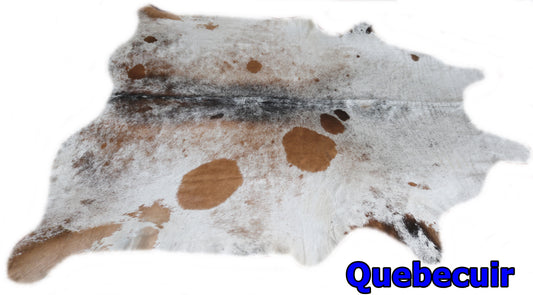 98410 - Cowhide Rug Tapis Peau de Vache   BIG SIZE XXXL TRICOLOR  - Collection Quebecuir Premium