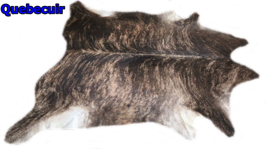 98415 - Cowhide Rug Tapis Peau de Vache BIG SIZE XXL  BRINDLE DARK - Collection Quebecuir Premium