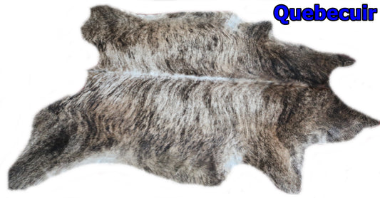 98416- Cowhide Rug  BRINDLE XXL - Collection Quebecuir Premium