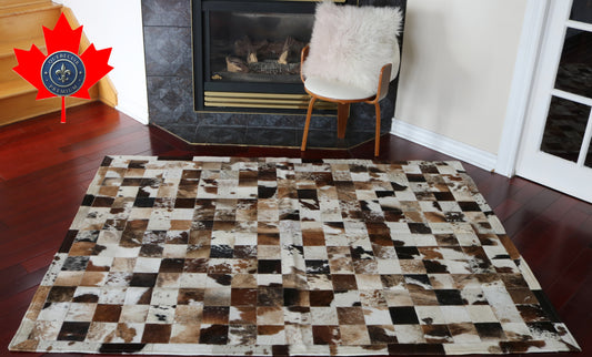 100016 Cowhide rug Patchwork Collection Quebecuir Premium