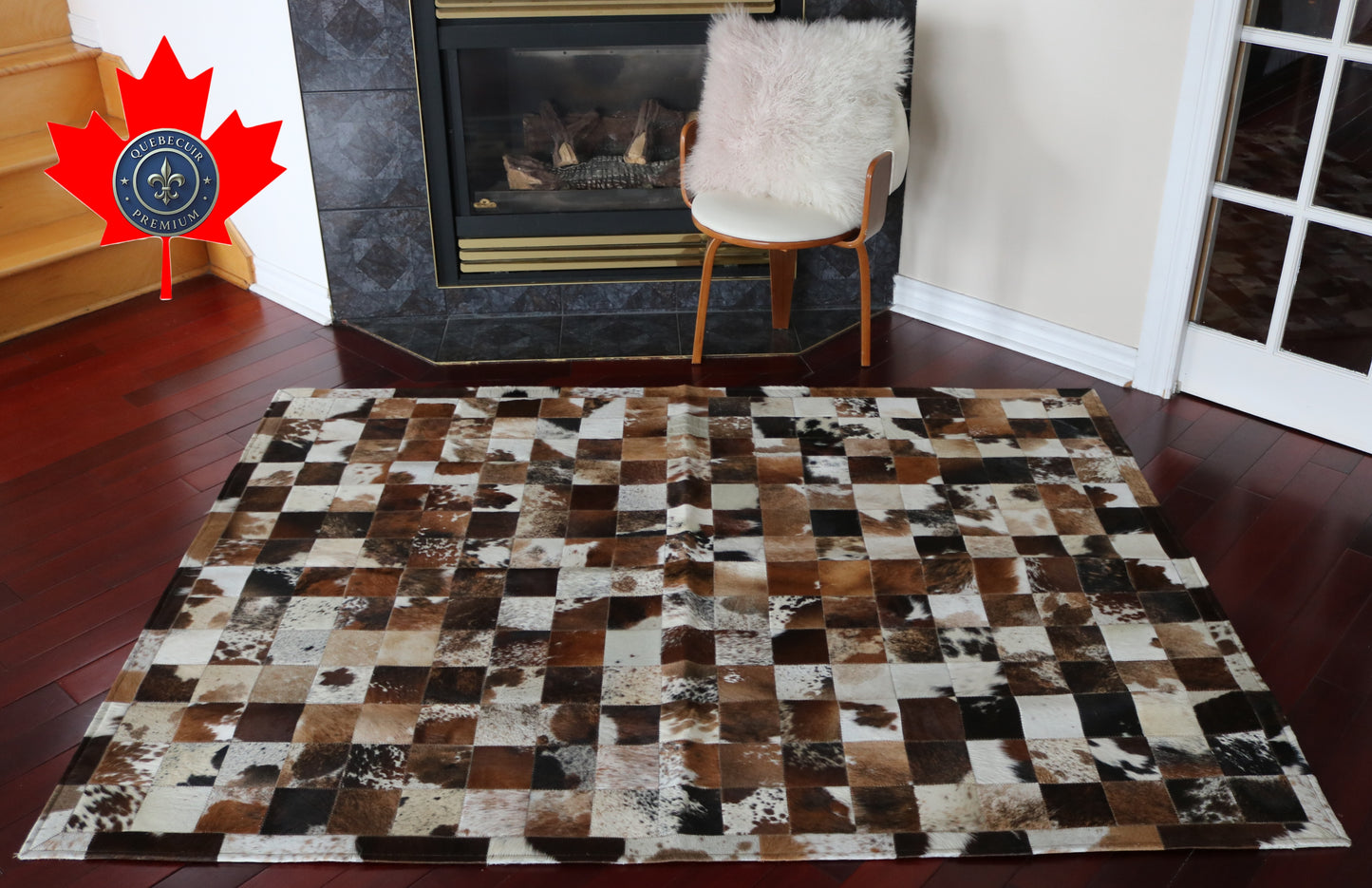 100017 Cowhide rug Patchwork Collection Quebecuir Premium