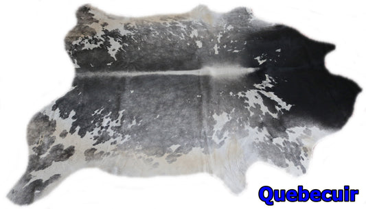 98417- Cowhide Rug GRIS GREY   XXL - Collection Quebecuir Rustic