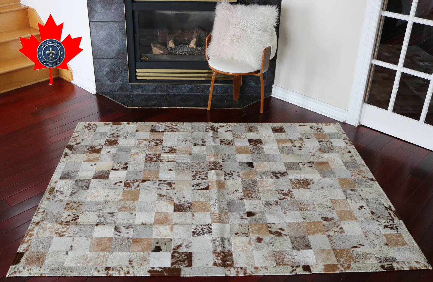 100018 Cowhide rug Patchwork Collection Quebecuir Premium