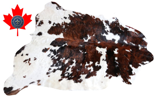 100029 Cowhide rug TRICOLOR   Collection Quebecuir Premium