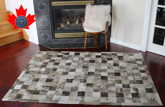 200575 Cowhide rug Patchwork Collection Quebecuir Premium