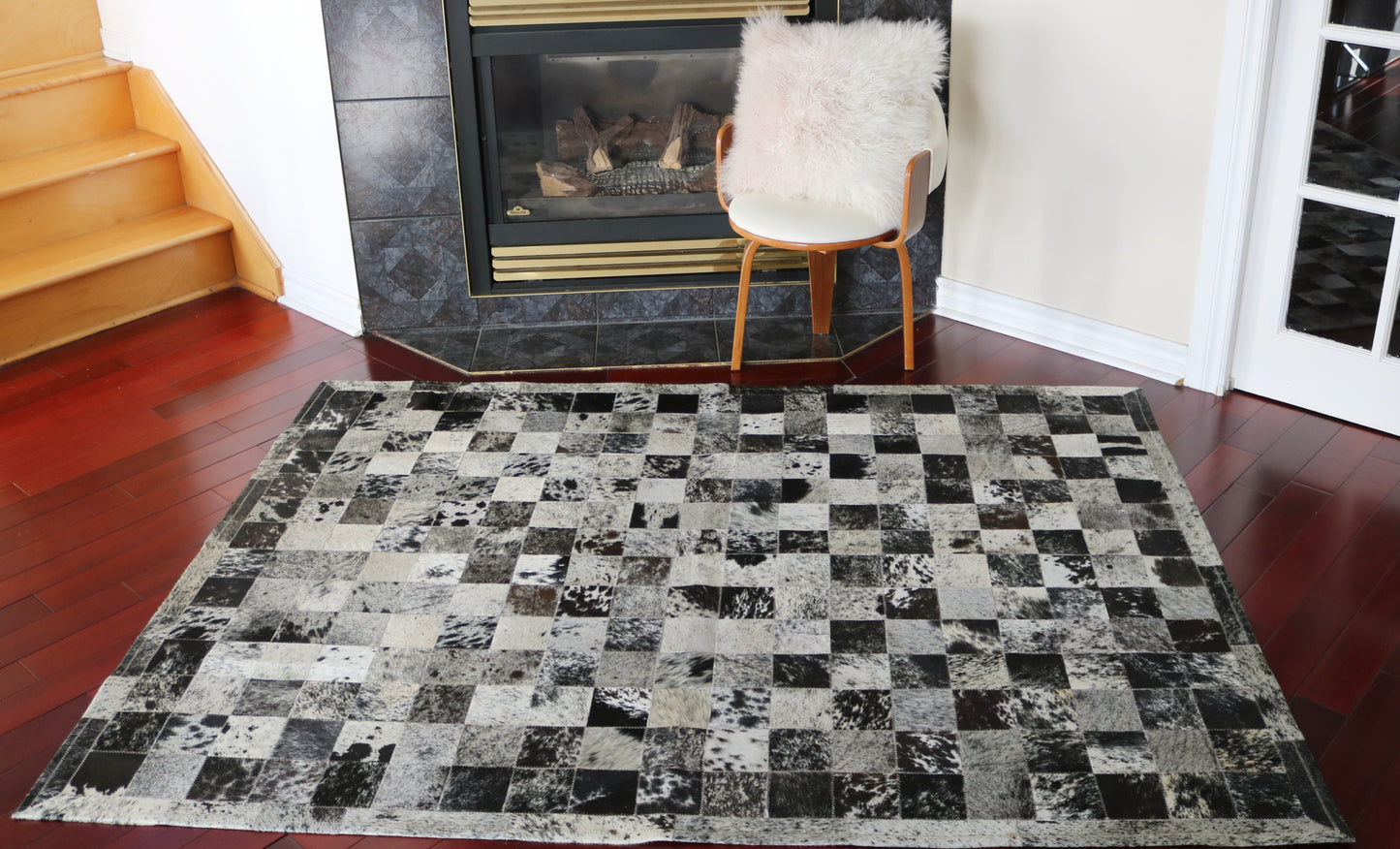 200576 Cowhide rug Patchwork Collection Quebecuir Premium