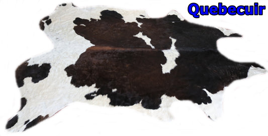 98435 - Cowhide Rug Tapis Peau de Vache BIG SIZE  XXL TRICOLOR  - Collection Quebecuir Premium