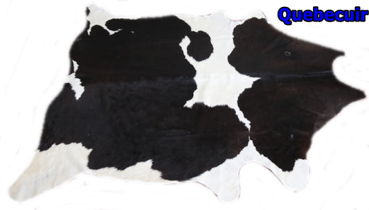 98453- Cowhide Rug Tapis Peau de Vache BLACK & WHITE   - Collection Quebecuir Premium