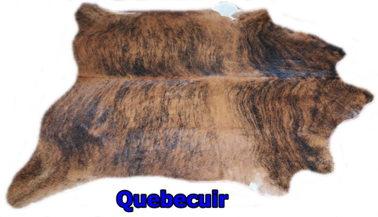 98499 - Cowhide Rug Tapis Peau de Vache BRINDLE   - Collection Quebecuir Premium