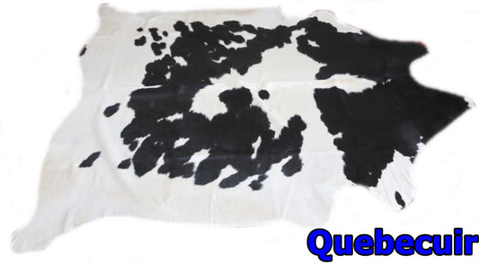 98521- Cowhide Rug Tapis Peau de Vache  BLACK&WHITE   BIG SIZE XXL   - Collection Quebecuir Premium