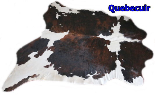 98544 - Cowhide Rug Tapis Peau de Vache  SUPER  BIG SIZE XXXL   TRICOLOR  - Collection Quebecuir Premium