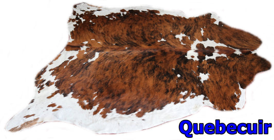 98547 - Cowhide Rug Tapis Peau de Vache  SUPER  BIG SIZE XXXL   TRICOLOR  - Collection Quebecuir Premium