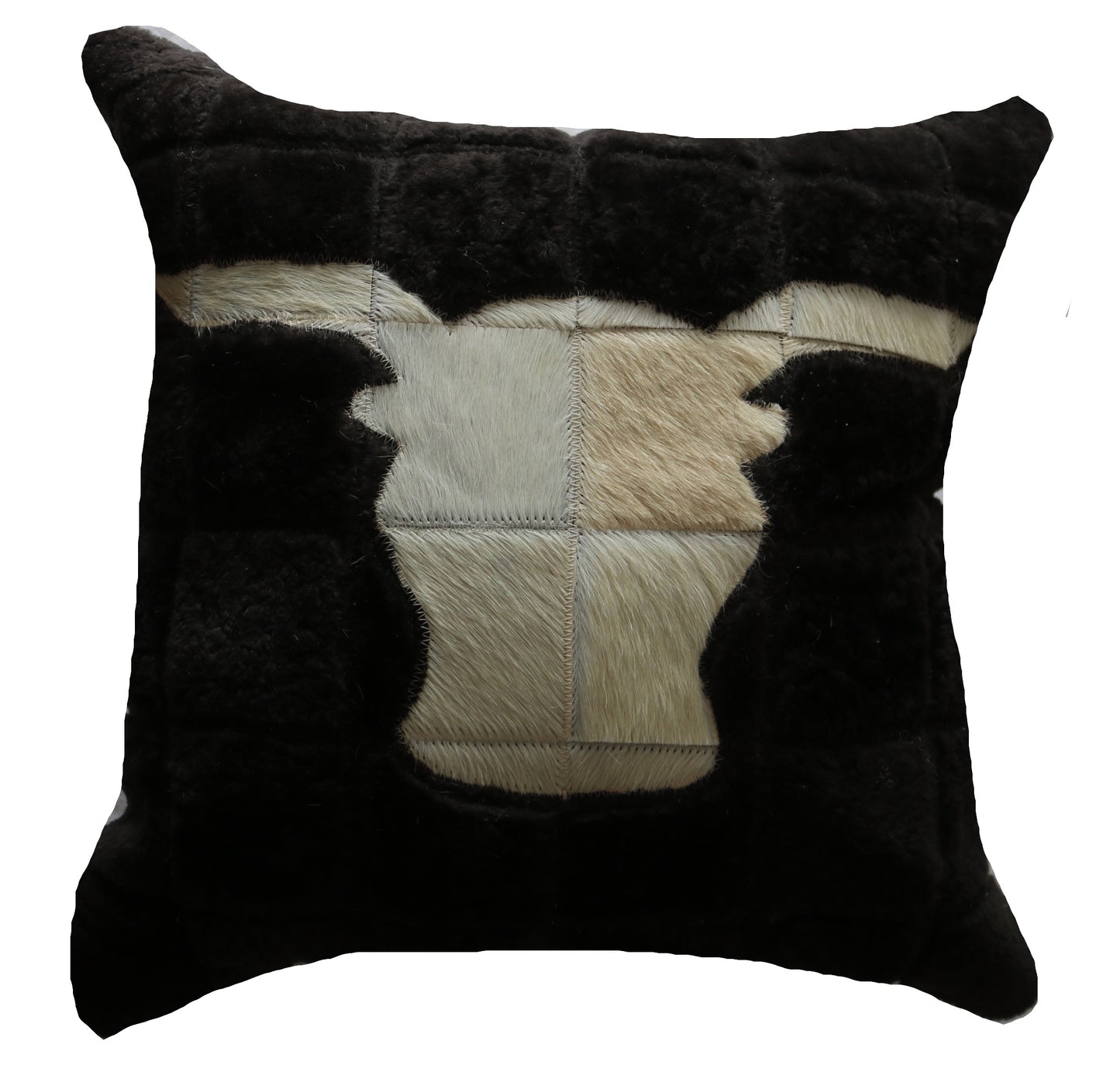 301092 Coussin Peau de Vache Cowhide Pillow WESTERN STYLE  Collection Quebecuir Premium