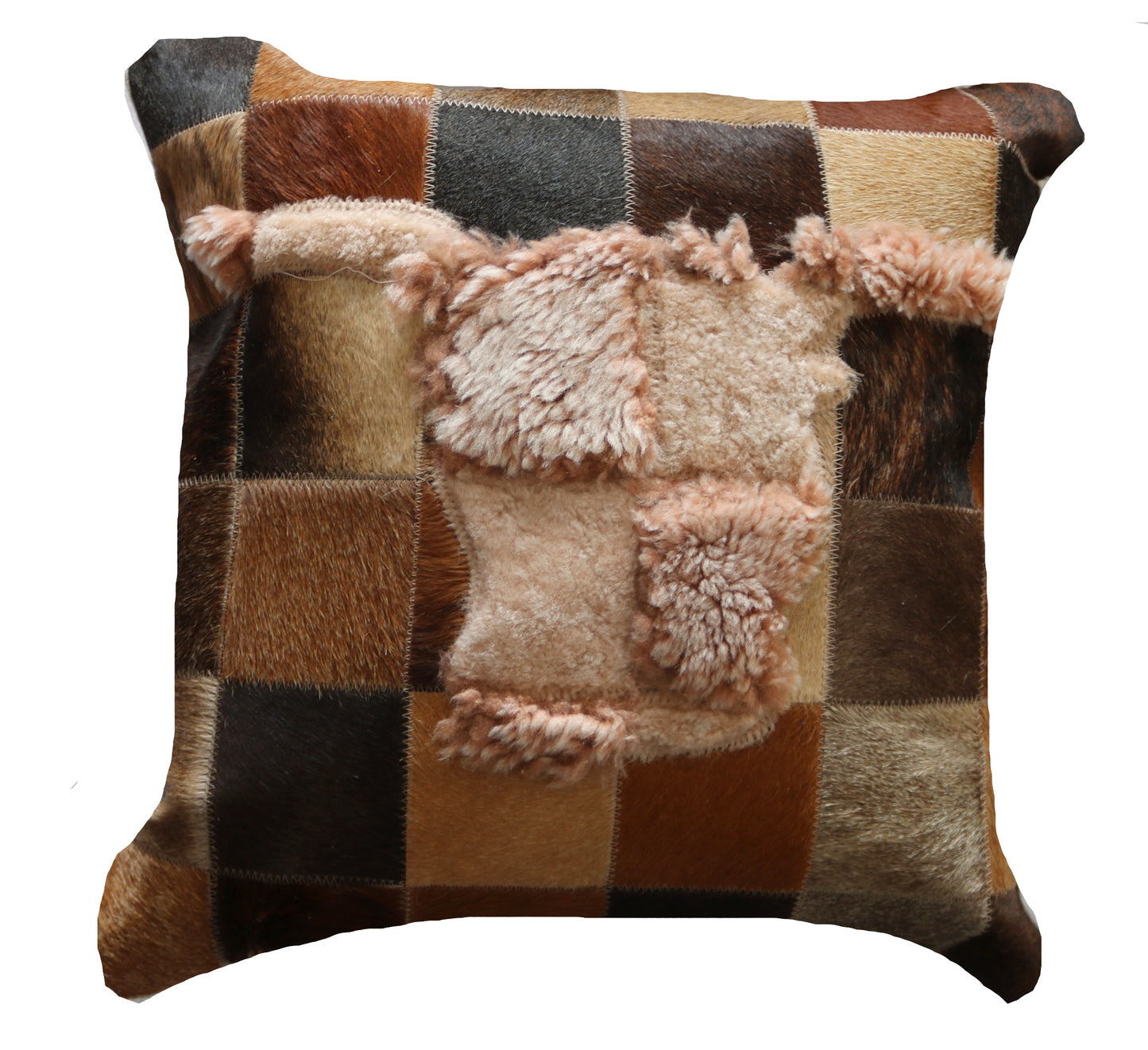 301094 Coussin Peau de Vache Cowhide Pillow WESTERN STYLE  Collection Quebecuir Premium