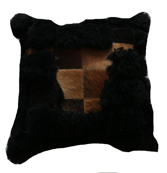 301112 Coussin Peau de Vache Cowhide Pillow WESTERN STYLE  Collection Quebecuir Premium