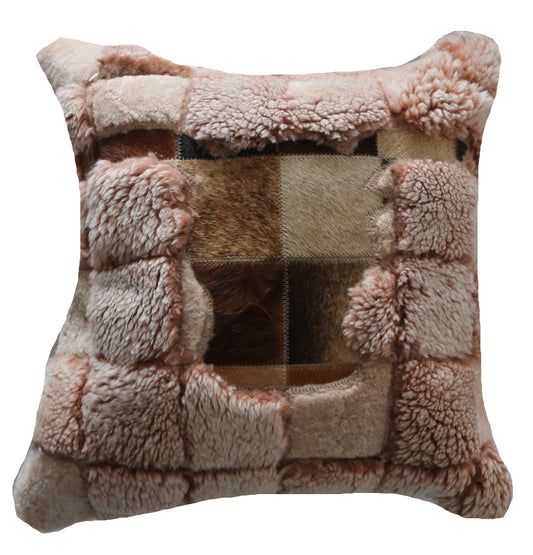 301113 Coussin Peau de Vache Cowhide Pillow WESTERN STYLE  Collection Quebecuir Premium