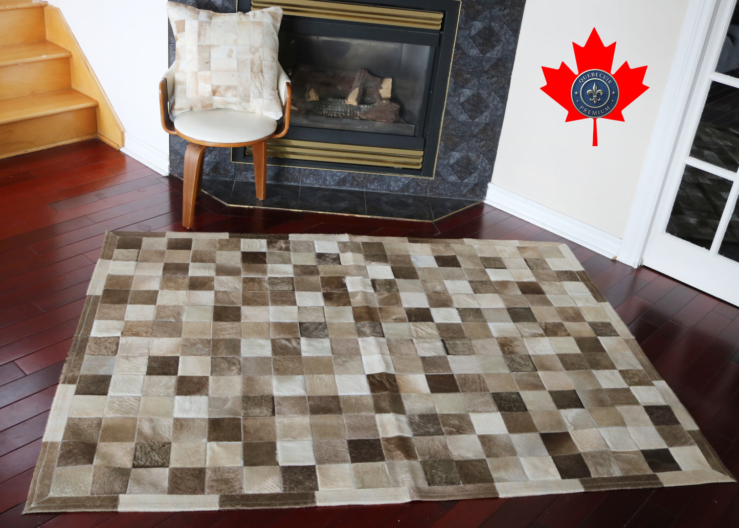 301116 Cowhide  Patchwork Rug   Collection Quebecuir Premium