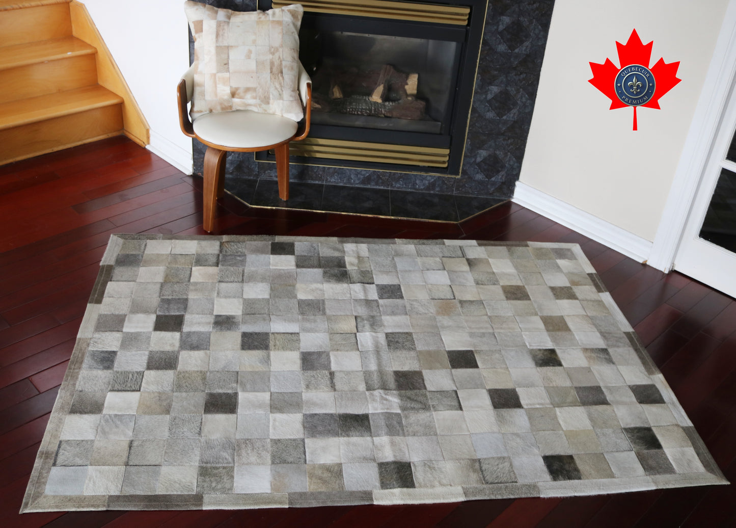 301117 Cowhide  Patchwork Rug   Collection Quebecuir Premium