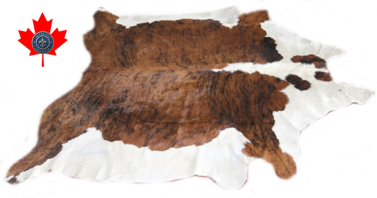 98572 - Cowhide Rug Tapis Peau de Vache  SUPER  BIG SIZE XXXL   TRICOLOR  - Collection Quebecuir Premium