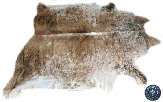 98573 - Cowhide Rug Tapis Peau de Vache  BIG SIZE XXXL   TRICOLOR  - Collection Quebecuir Premium
